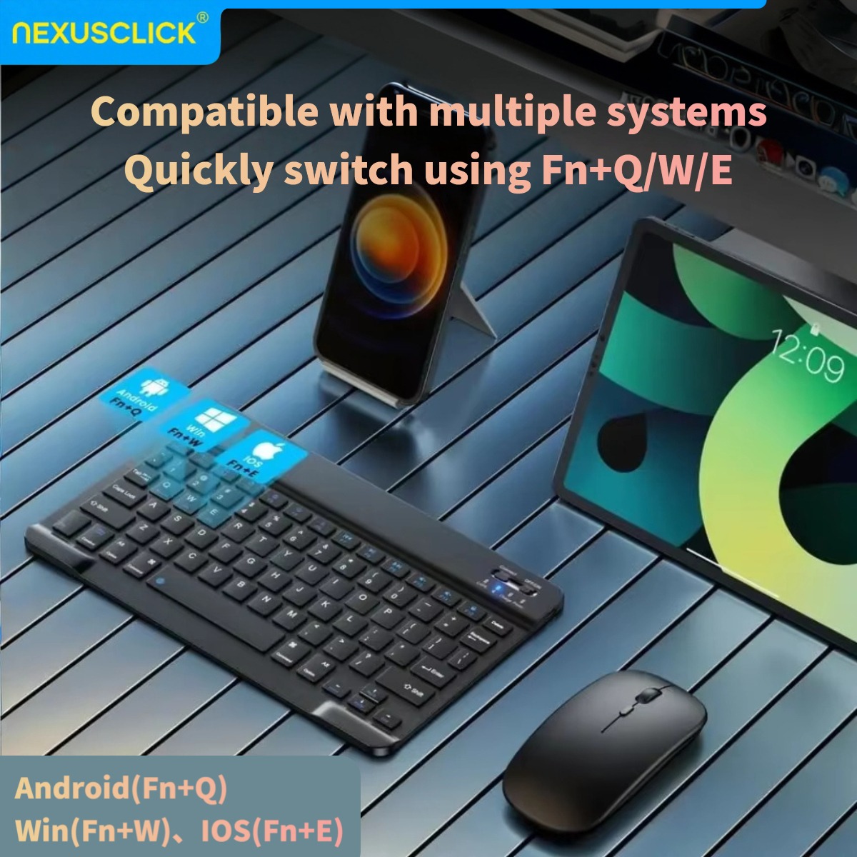 NexusClick Wireless Bluetooth Keyboard Compatible with iPad 10th Gener — photo 4