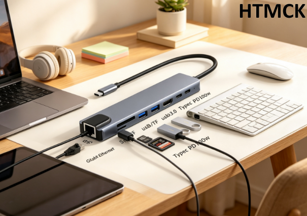 8In1 7In2 7In1 USB C Hub with 4K HDMI RJ45 SD/TF Card Reader PD Fast C — photo 4