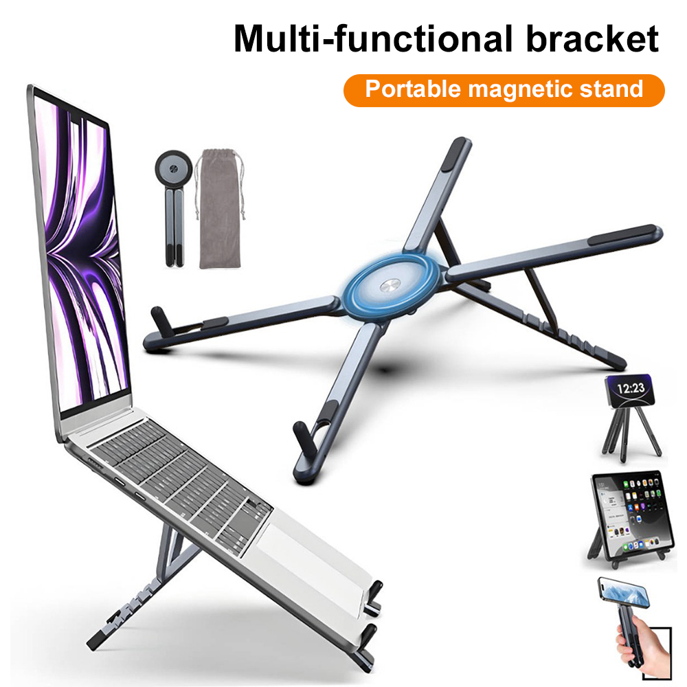 Portable Magnetic Phone Holder & Selfie Stick 3-in-1